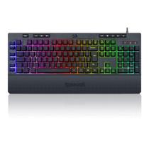 Teclado Gamer Redragon Shiva K512RGB - ABNT2 - Teclas Multimídia - LED RGB - Apoio de Punho Teclado Gamer Redragon Shiva K512RGB - ABNT2 - Teclas Multimídia - LED RGB - Apoio de Punho