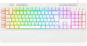 Teclado Gamer Redragon Shiva Lunar White K512WRGB Branco com Teclas Macro e Apoio de Pulso