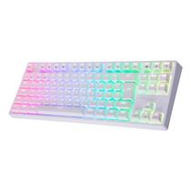 Teclado gamer rgb fallen pantera pro switch prata 1ms branco tkl Teclado gamer rgb fallen pantera pro switch prata 1ms branco tkl