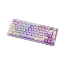 Teclado Gamer RGB Sem Fio 75% BT5.0 24GHz Silencioso Teclas Ergonômicas Botão Multimídia Para PC