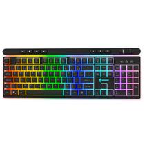 Teclado Gamer Sem Fio Evolut Hera EG230, USB, Layout ABNT2, RGB, Recarregável - Preto