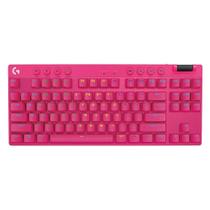 Teclado Gamer Sem Fio Logitech G Pro X com design TKL, Layout US, RGB LIGHTSYNC e Switch Exclusivo GX Brown Tactile, Rosa Magenta- 920-012154 Teclado Gamer Sem Fio Logitech G Pro X com design TKL, Layout US, RGB LIGHTSYNC e Switch Exclusivo GX Brown Tactile, Rosa Magenta- 920-012154