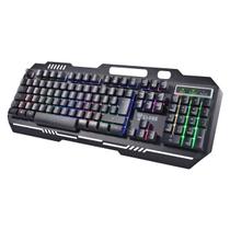 Teclado Gamer Semi-mecânico Anti-Ghosting Suporte para Celular Revestimento em Metal CL-TM8153 Clanm
