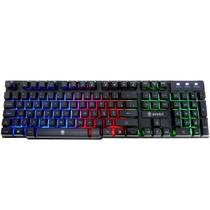 Teclado Gamer Semi Mecânico EVOLUT Hawke EG-206 RB ABNT2 BlackLight LED