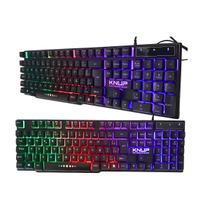 Teclado Gamer Semi-Mecânico Knup KP-2043A com LED RGB e Anti-Ghosting Teclado Gamer Semi-Mecânico Knup KP-2043A com LED RGB e Anti-Ghosting