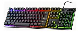 Teclado Gamer Semi Mecânico Led Rgb Abnt2 Usb Pc Ps4 Xbox