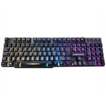 Teclado Gamer Semi Mecânico Led Usb Abnt2 KM-52 RGB