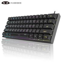 Teclado Gamer Semi-mecânico Magegee Ts91 Rgb 60% Compacto Preto Black