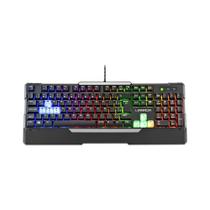 Teclado Gamer Semi Mecanico Warrior Wazika Português Brasil Com Led Rainbow