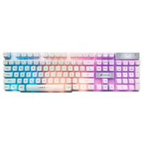 Teclado Gamer Sensação Mecânica Force X TC201 Oex Rainbow Branco