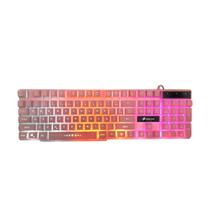 Teclado Gamer Sensação Mecânica Rosa Force X TC201 Oex Rainbow