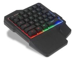 Teclado Gamer Single Handed Uma Mão Usb Led Rgb Pc Notebook