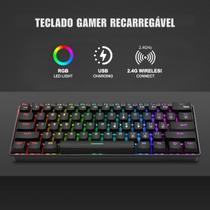 Teclado Gamer T61 Switch Azul LED RGB Teclado Gamer T61 Switch Azul LED RGB