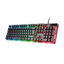 Teclado Gamer Trust Azor GXT 835 com Iluminação Rainbow, Layout US, Preto - 23651