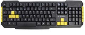 Teclado gamer usb bright multimidia abnt 2 yellow luxx