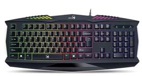 Teclado Gamer USB com Fio Genius RetroIluminado Black Luxx