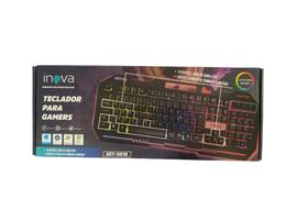 Teclado Gamer Usb Inova Semi Mecanico de Jogos Computador Notebook Luz Led