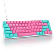 Teclado Gamer Ussixchare com Fio 68 Teclas Switch Vermelho LED