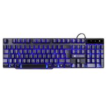Teclado Gamer Vinik VX Hydra, LED Background Azul, 12 Teclas Multimídia, ABNT2, Preto GT700