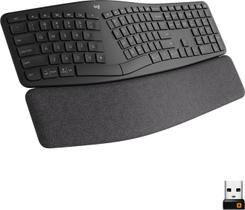 Teclado Gaming Wireless Scissor Logitech ERGO K860 para Windows e M@c com Palm Rest - preto-920-009166