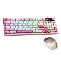 Teclado HP K500F sem fio RGB, 99 teclas, botão de volume, rosa Teclado HP K500F sem fio RGB, 99 teclas, botão de volume, rosa