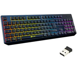 Teclado Inalámbrico KLIM Chroma Español RGB Retroiluminado Recargable