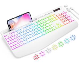 Teclado Inalámbrico SABLUTE KN213 PRO Retroiluminado RGB de Tamaño Completo Teclado Inalámbrico SABLUTE KN213 PRO Retroiluminado RGB de Tamaño Completo