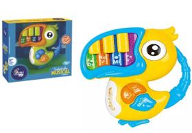 Teclado Infantil Bebês Musical Luz Tucano Amarelo - Fenix