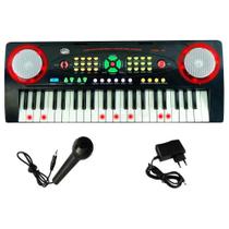 Teclado Infantil Custom Kids 44 teclas c/ microfone CKKB44 BK Teclado Infantil Custom Kids 44 teclas c/ microfone CKKB44 BK