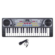 Teclado Infantil Eletrônico Musical Com Microfone 41cm - Dm Toys Teclado Infantil Eletrônico Musical Com Microfone 41cm - Dm Toys