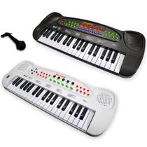 Teclado Infantil Eletrônico Musical Com Microfone 50cm - Dm Toys