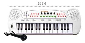 Teclado Infantil Eletrônico Musical Com Microfone 50cm