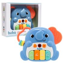 Teclado Infantil Interativo Musical Elefante Azul 19703 - Buba