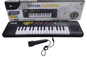 Teclado Infantil Musical 32 Teclas Com Microfone Toy King