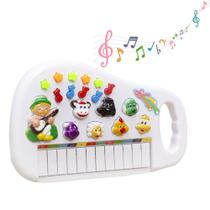 Teclado Infantil Musical Bichos Instrumento Aprendizagem