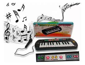 Teclado Infantil Piano Brinquedo Musical com Karaoke Microfone