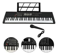 Teclado Iniciante Devox DVX600 61 Teclas Preto Com Microfone