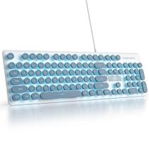 Teclado ItaStatur Typewriter LED Punk Gaming Retro de 104 teclas