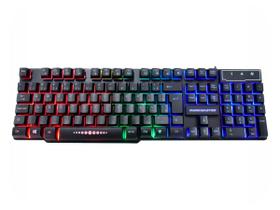 Teclado K-Mex Gamer Usb Km-52 Rainbow Teclas Iluminadas Homo