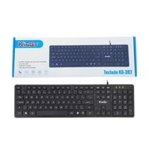 Teclado Kg-307 Macio Silencioso Com Fio Kingo Escritório