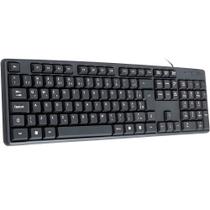 Teclado Kmex Kb3728u Ub Preto ABNT2 com Ç layout brasileiro completo