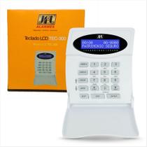 Teclado lcd tec-300 com fio jfl fácil programação