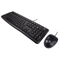 Teclado Logitech C/Fio + Mouse Mk120 Preto