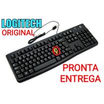 Teclado Logitech K120 Com Fio Usb Abnt2 com Ç NOVO Resistente Liquido portugues computador pc qualidade original