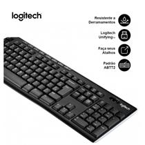 Teclado Logitech K270 Sem Fio Multimídia Wireless Usb Abnt2