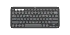 Teclado Logitech Pebble Keys 2 K380s Bluetooth Sem Fio Grafite Teclado Logitech Pebble Keys 2 K380s Bluetooth Sem Fio Grafite