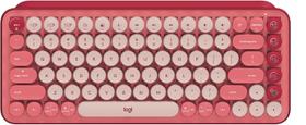 Teclado Logitech Pop Emoji Keys 920-010714 Wireless cor:rosa