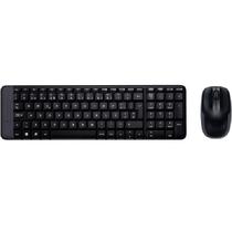 Teclado Logitech S/Fio + Mouse S/Fio Mk220 Preto Teclado Logitech S/Fio + Mouse S/Fio Mk220 Preto