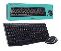 Teclado Logitech S/Fio + Mouse S/Fio Mk270 Preto