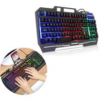 Teclado Luminoso Gamer Semi Mecânico Led M-888